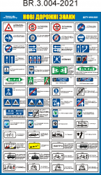 Плакат "Нові дорожні знаки-2021" BR.3.004-2021